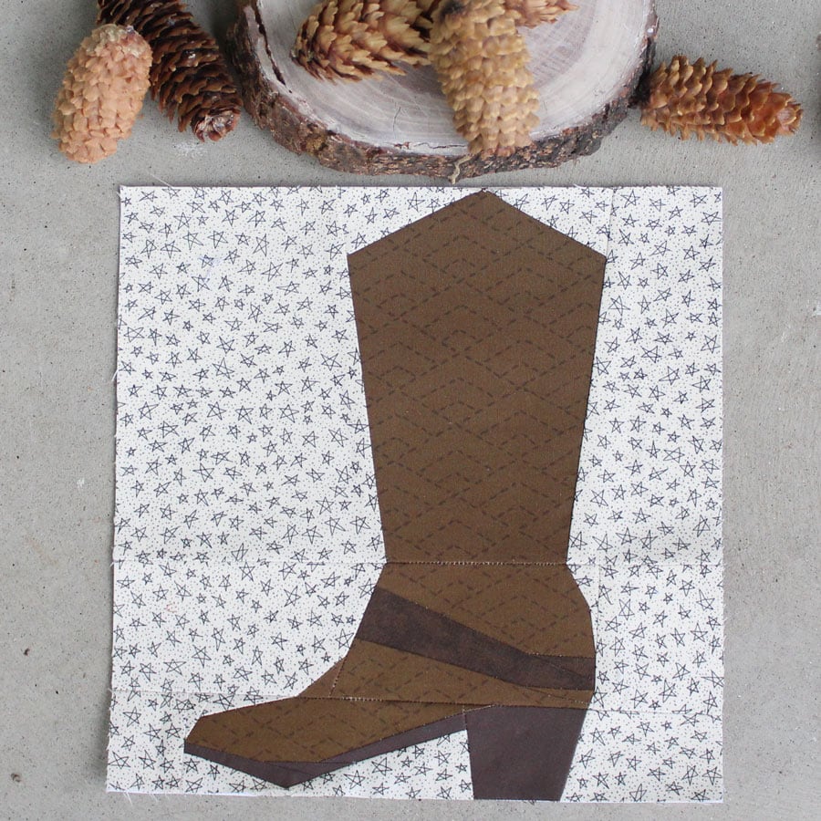 Cowboy Boot Pattern – EPP & FPP – PDF Download | Fiona Sandwich